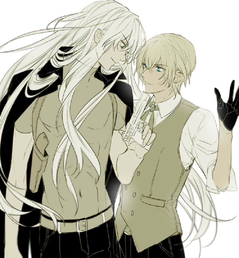 Gin, Detective Conan, long white hair, SD Phone Wallpaper