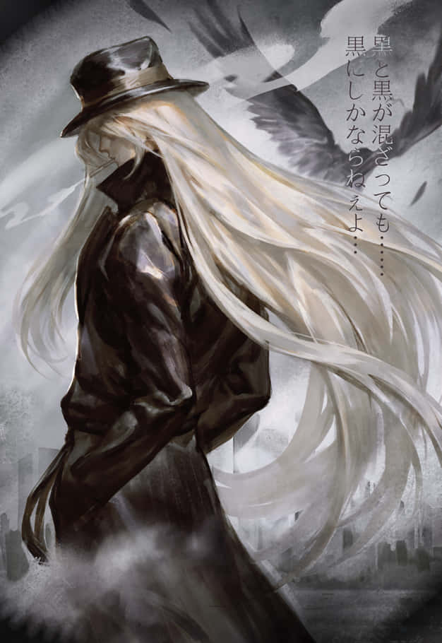 Gin, Detective Conan, long white hair, SD Phone Wallpaper