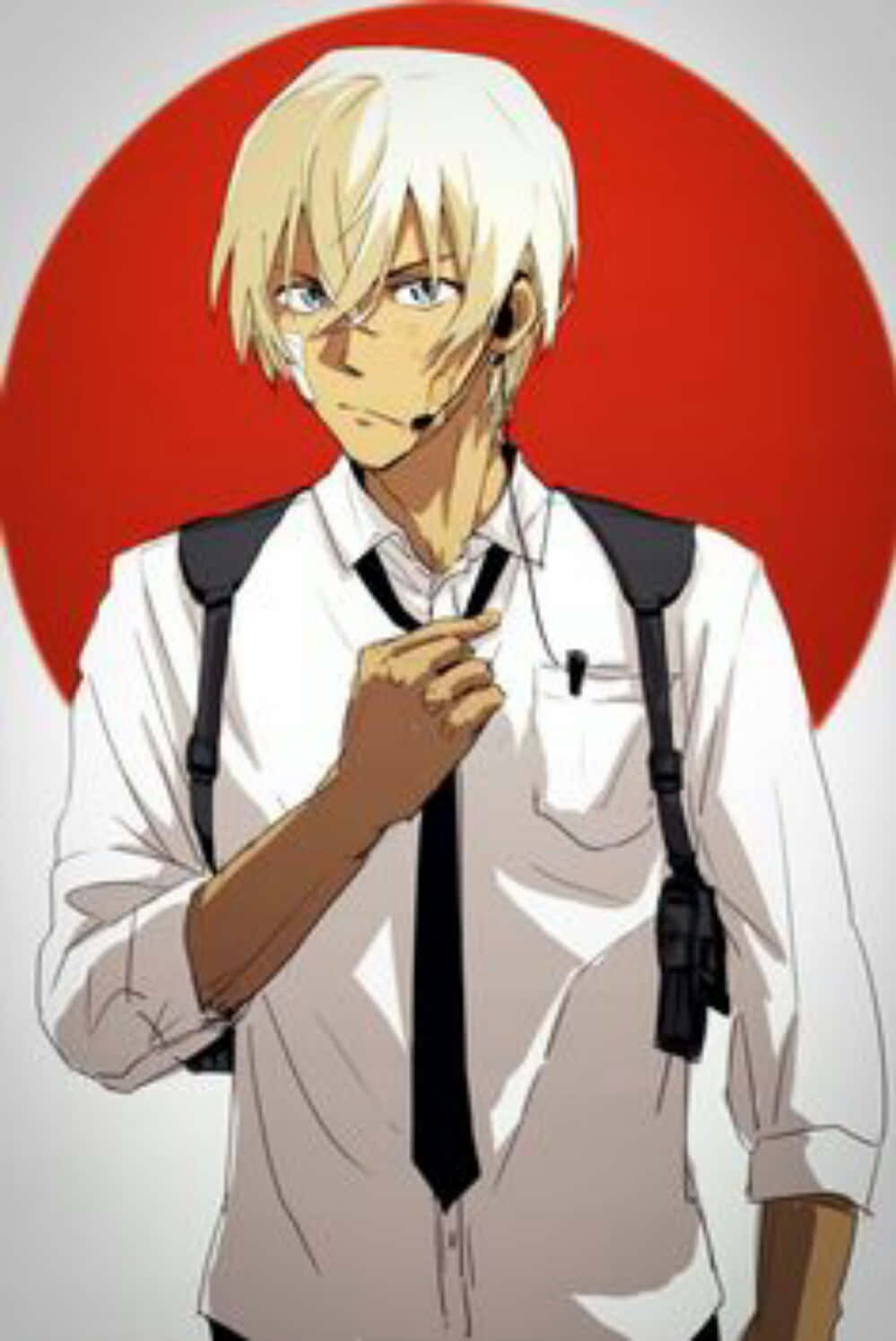 Rei Furuya, Detective Conan, white hair, HD Phone Wallpaper