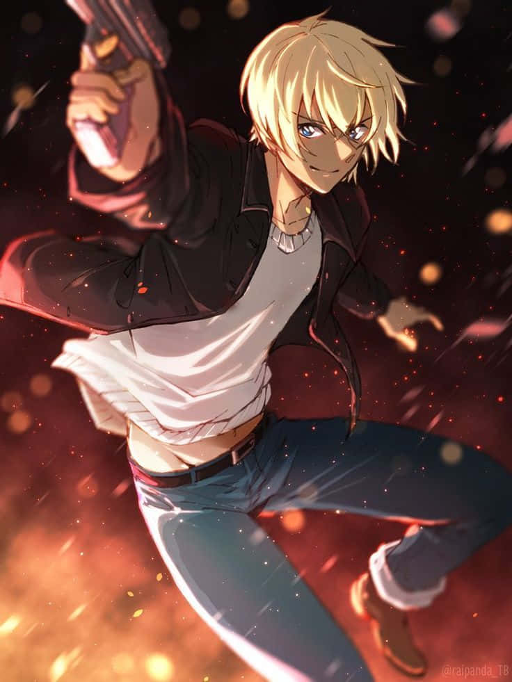 Rei Furuya, Detective Conan, blonde anime boy, SD Phone Wallpaper