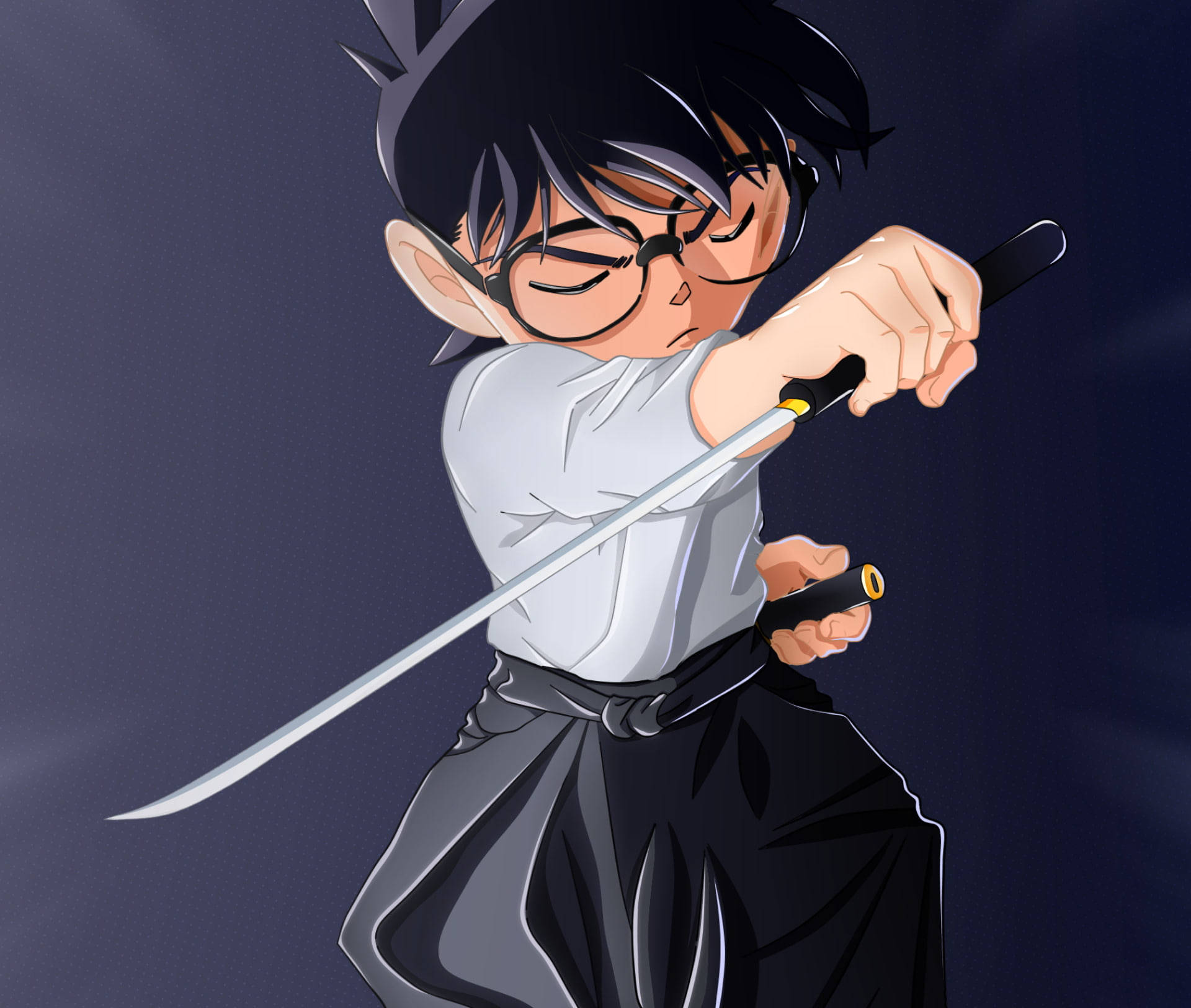 Detective Conan, anime boy, glasses, Full HD Desktop Wallpaper