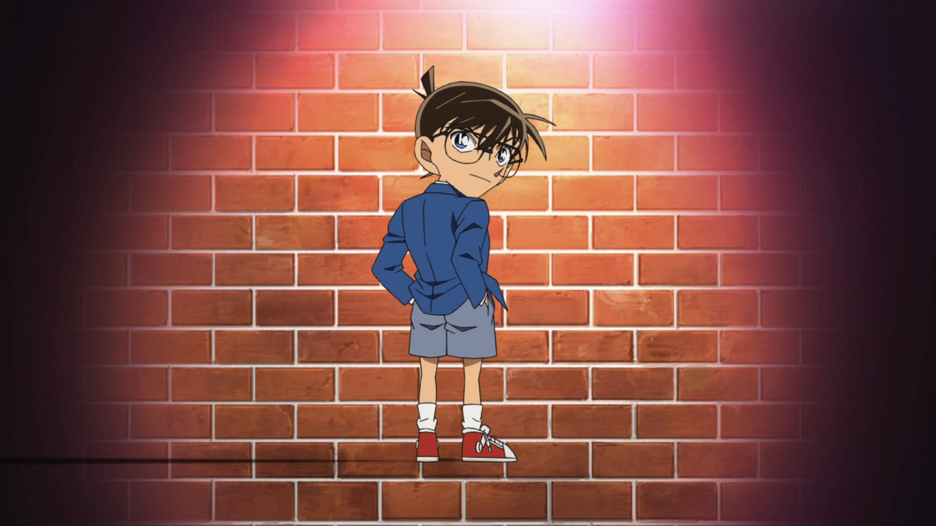 Detective Conan, blue jacket, red shoes, Full HD Desktop Wallpaper