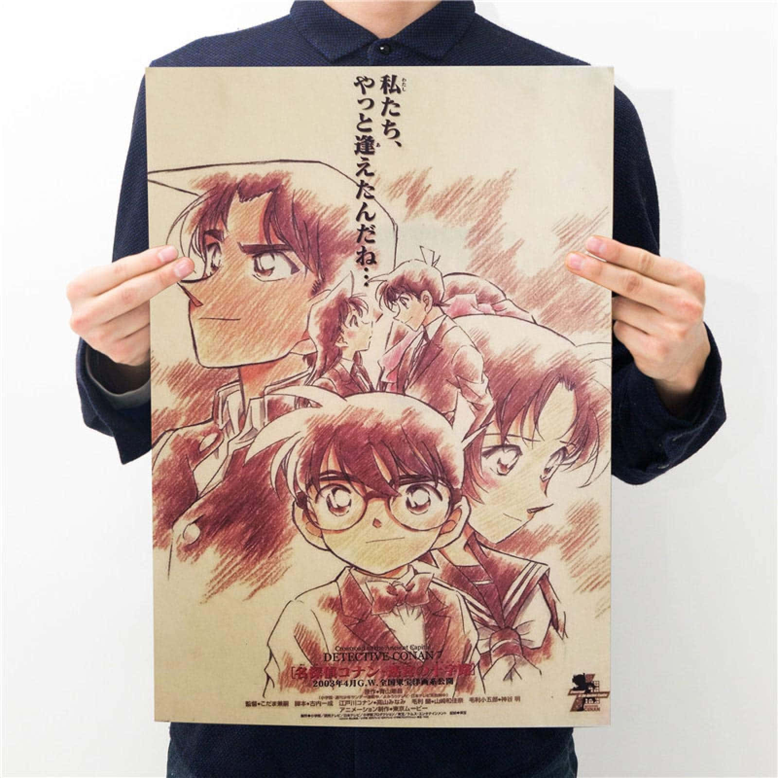 Detective Conan, vintage-style, anime characters, HD Desktop Wallpaper