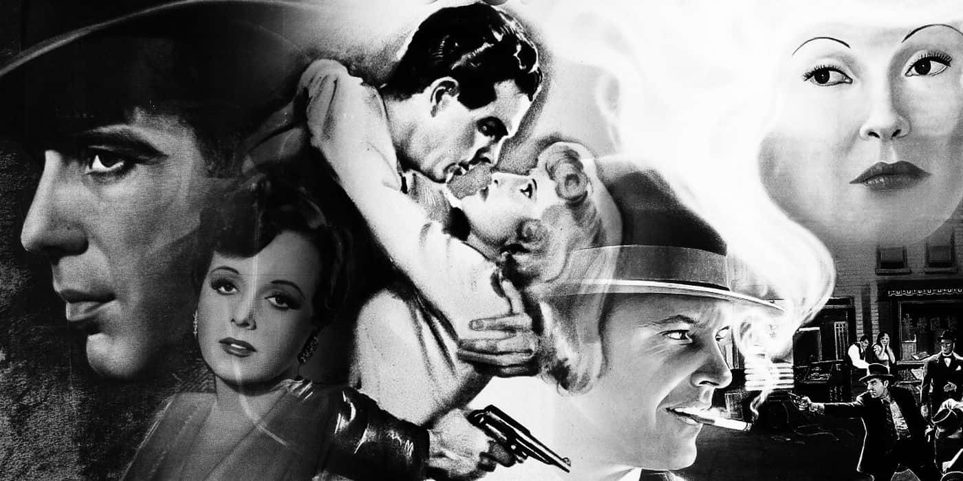 film noir, black and white, vintage film noir characters, HD Desktop Wallpaper