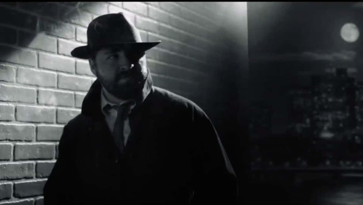 film noir, streetlamp, fedora, SD Desktop Wallpaper