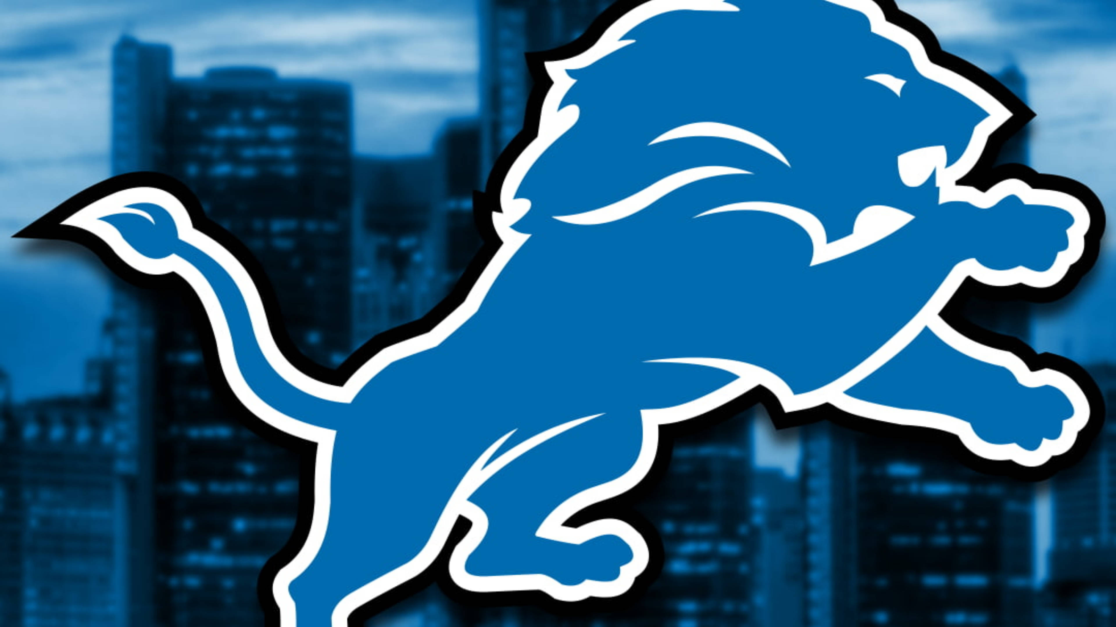 Detroit Lions, blue, building, 4K Desktop Wallpaper