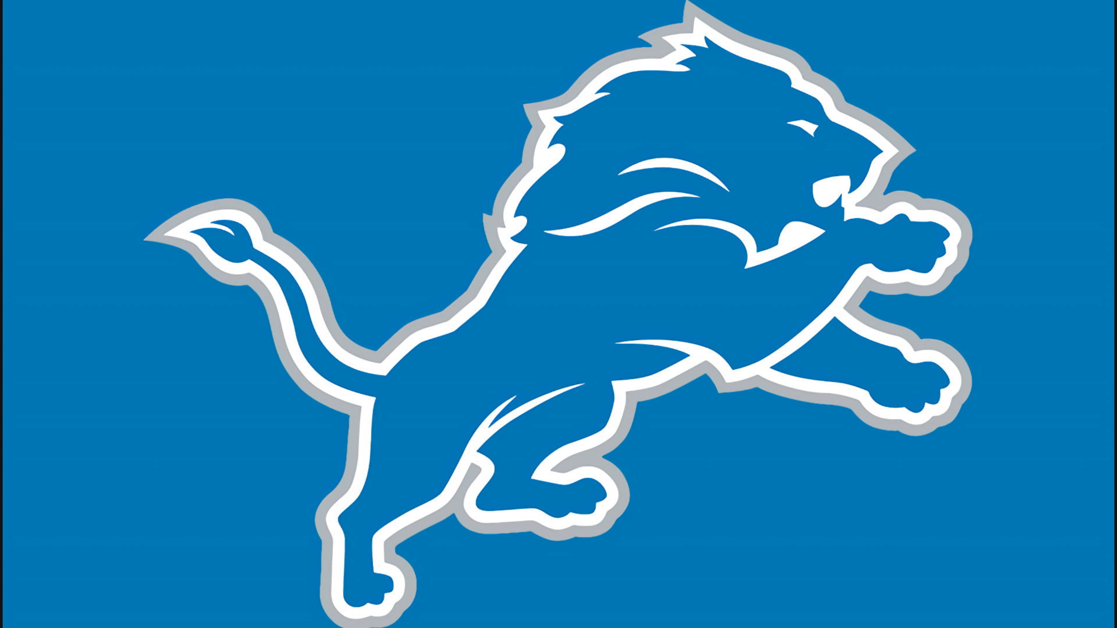 Detroit Lions, sky blue, white leaping lion, 4K Desktop Wallpaper