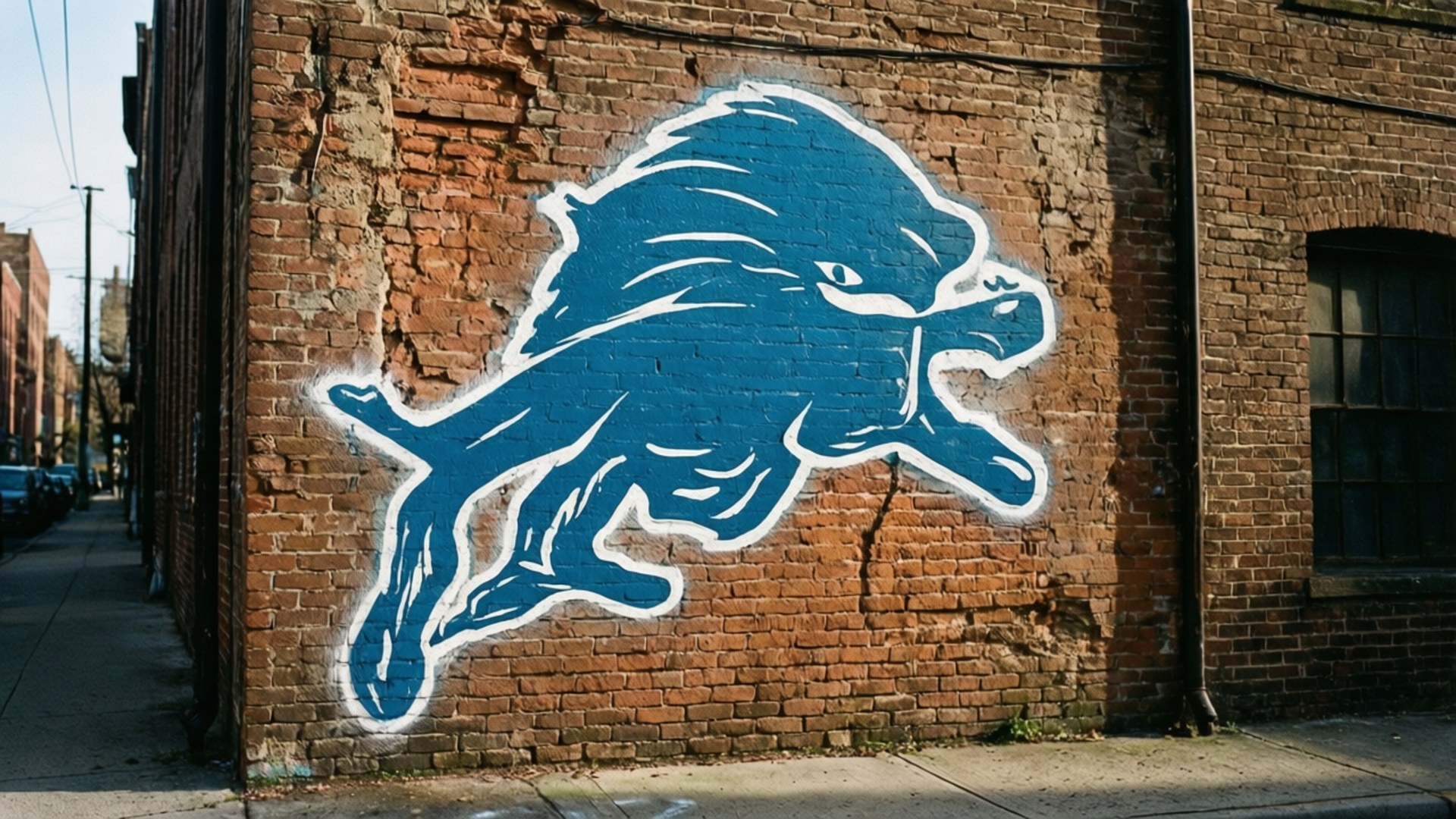 Detroit Lions, blue, white, Full HD Desktop Wallpaper