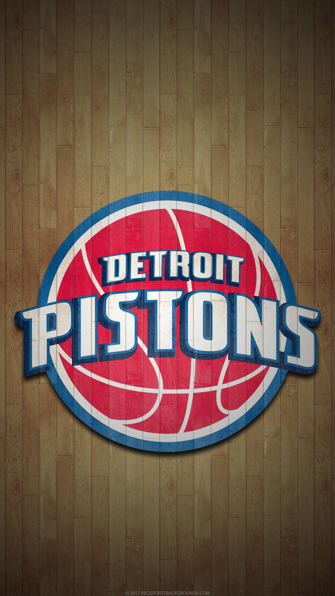 Detroit Pistons, basketball court, logo, Full HD Phone Wallpaper