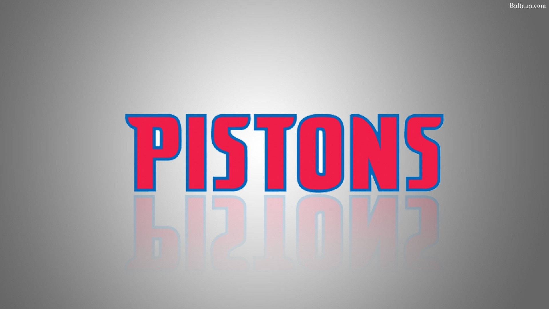 Detroit Pistons, blue red lettering, red Pistons logo, Full HD Desktop Wallpaper