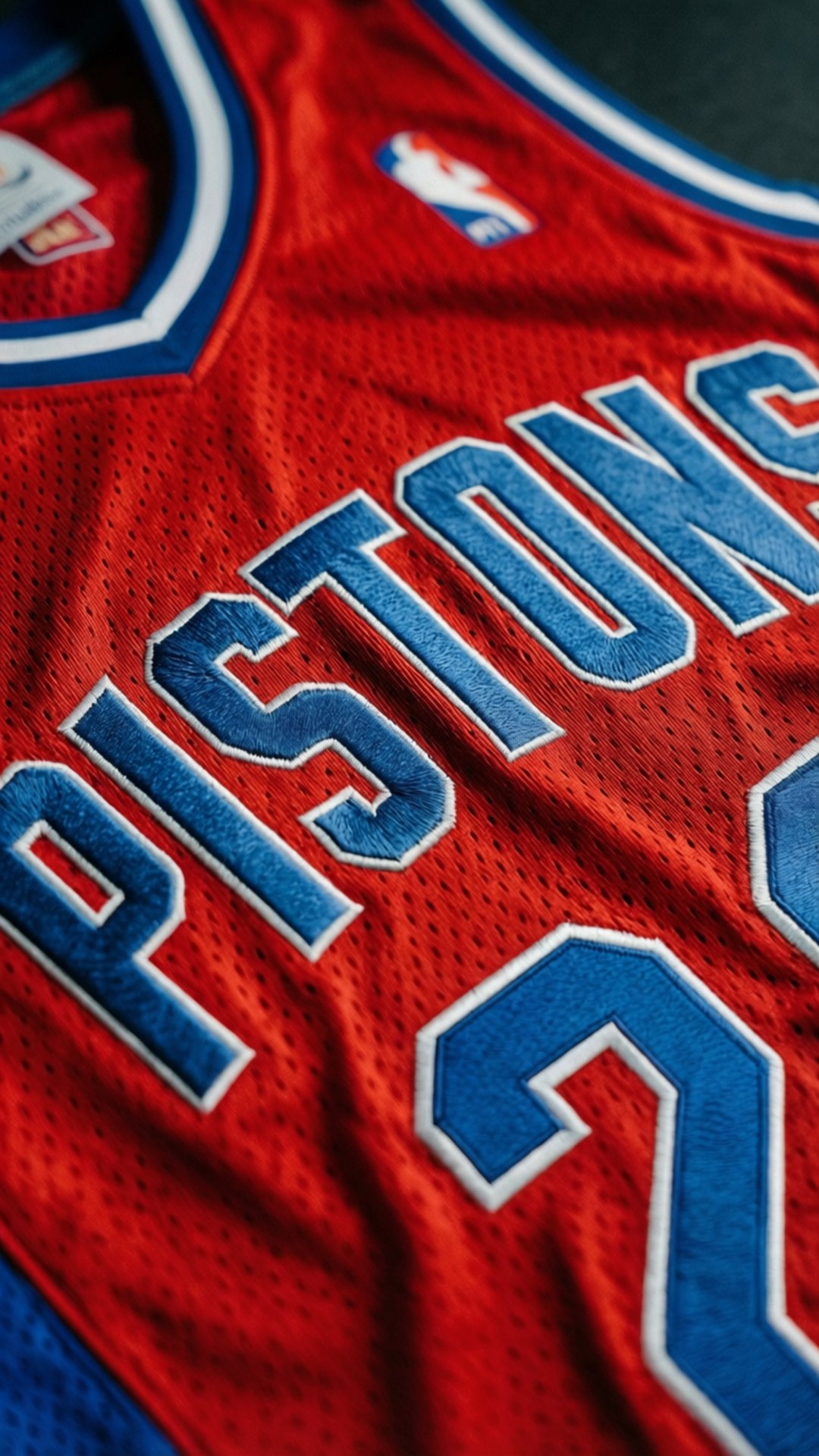 Detroit Pistons, red, blue, Full HD Phone Wallpaper