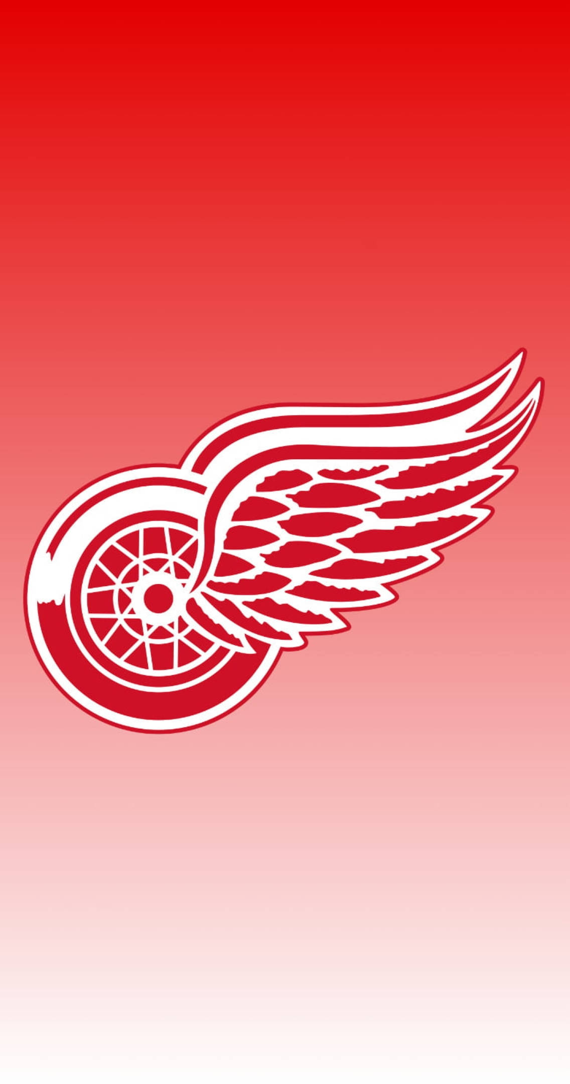Detroit Red Wings, white Detroit Red Wings logo, winged wheel, Full HD Phone Wallpaper