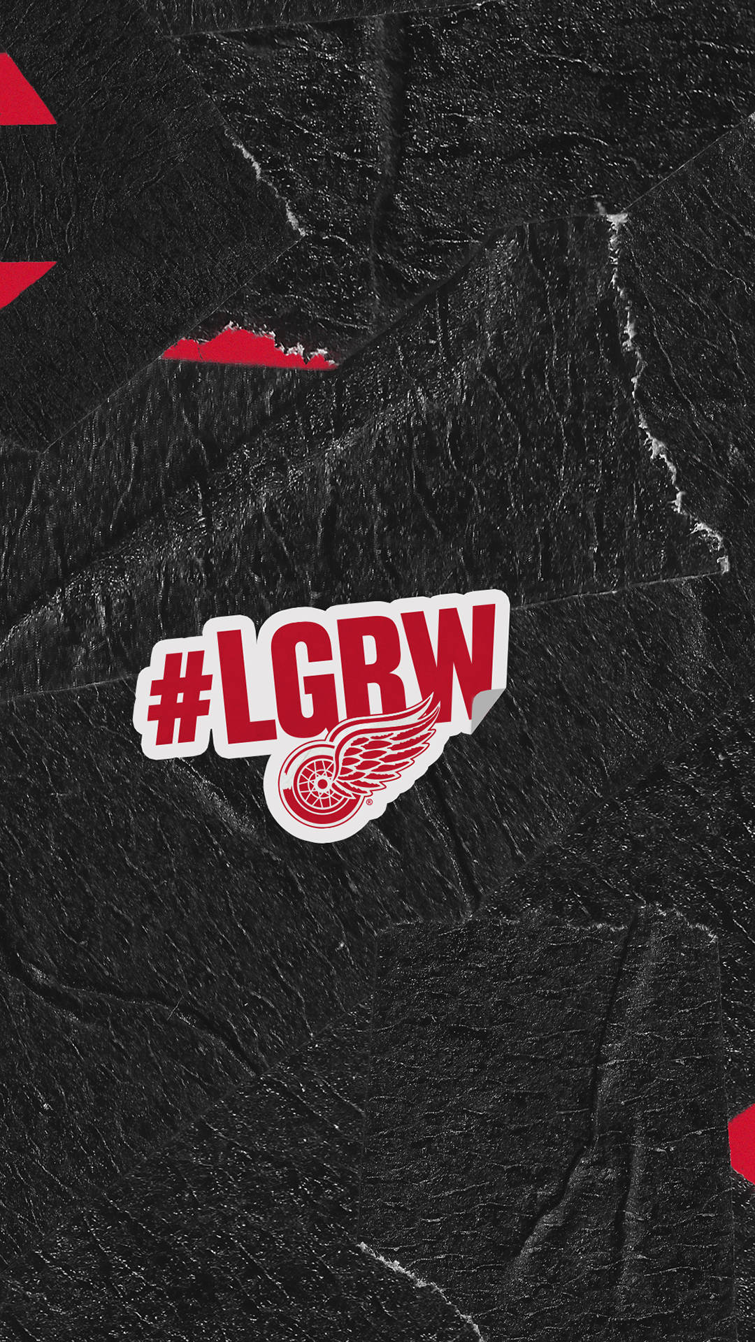 Detroit Red Wings, red and white, #LGRW logo, Full HD Phone Wallpaper