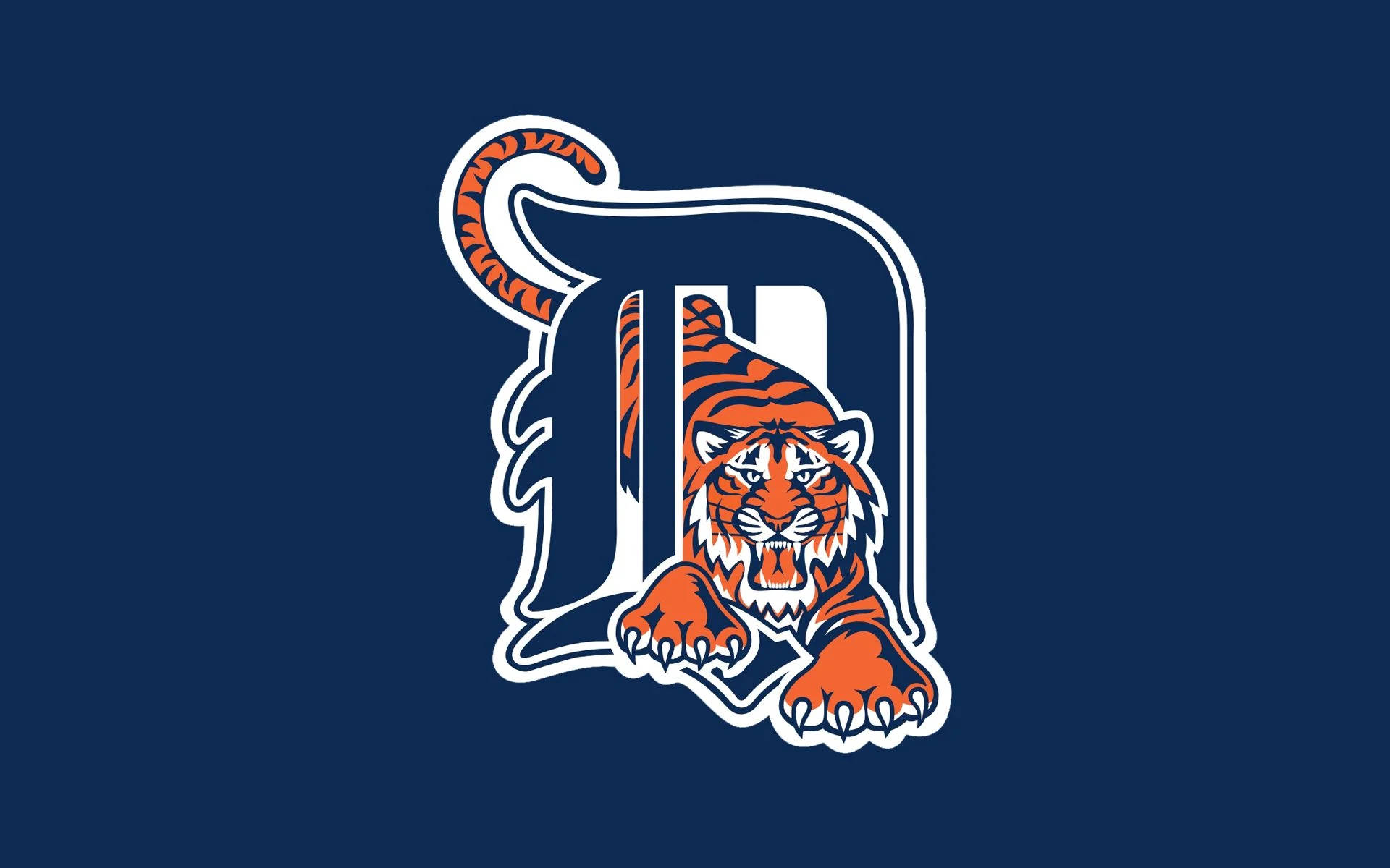 Detroit Tigers, blue, orange tiger, Full HD Desktop Wallpaper