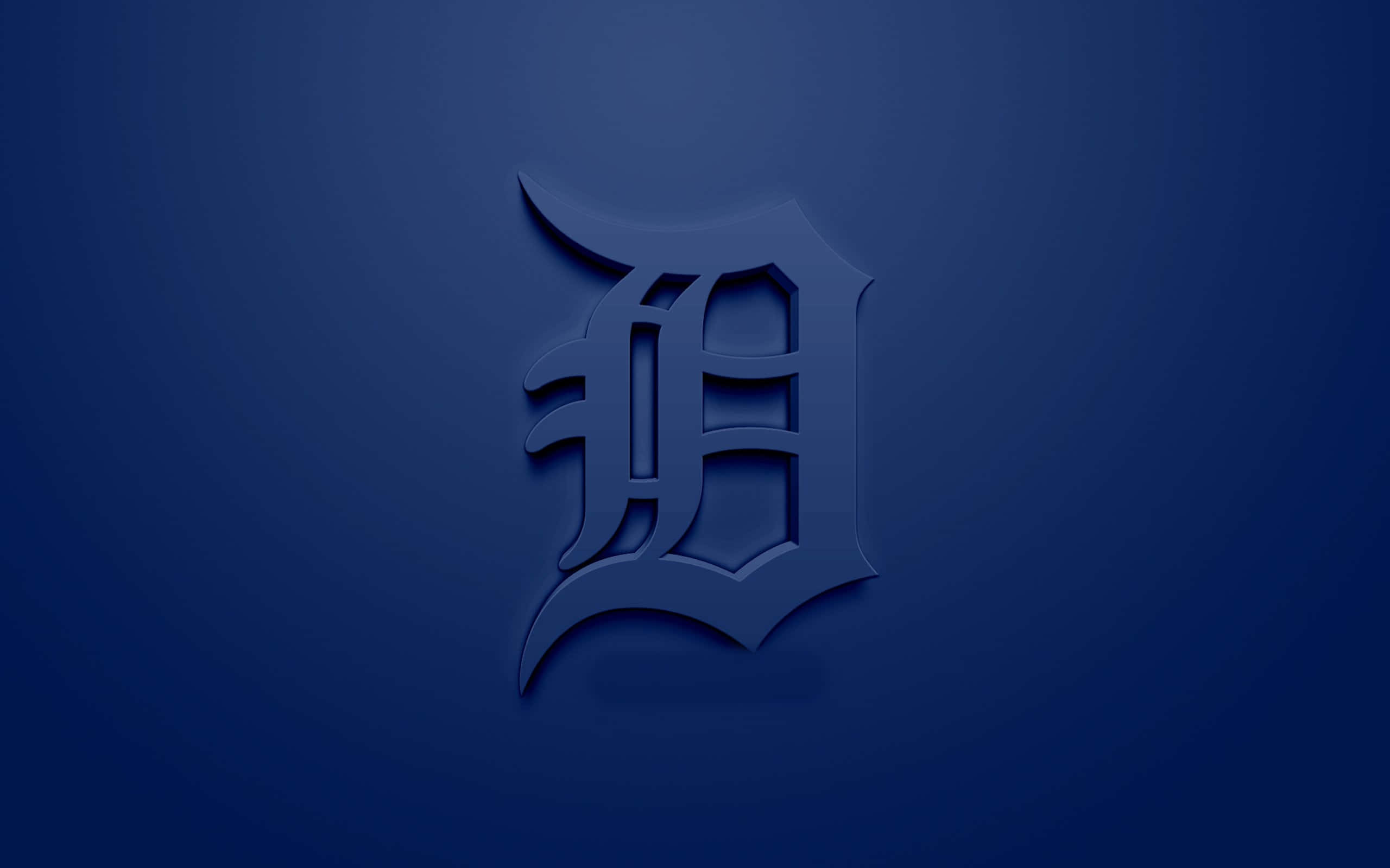 Detroit Tigers, blue, embossed, 2K Desktop Wallpaper
