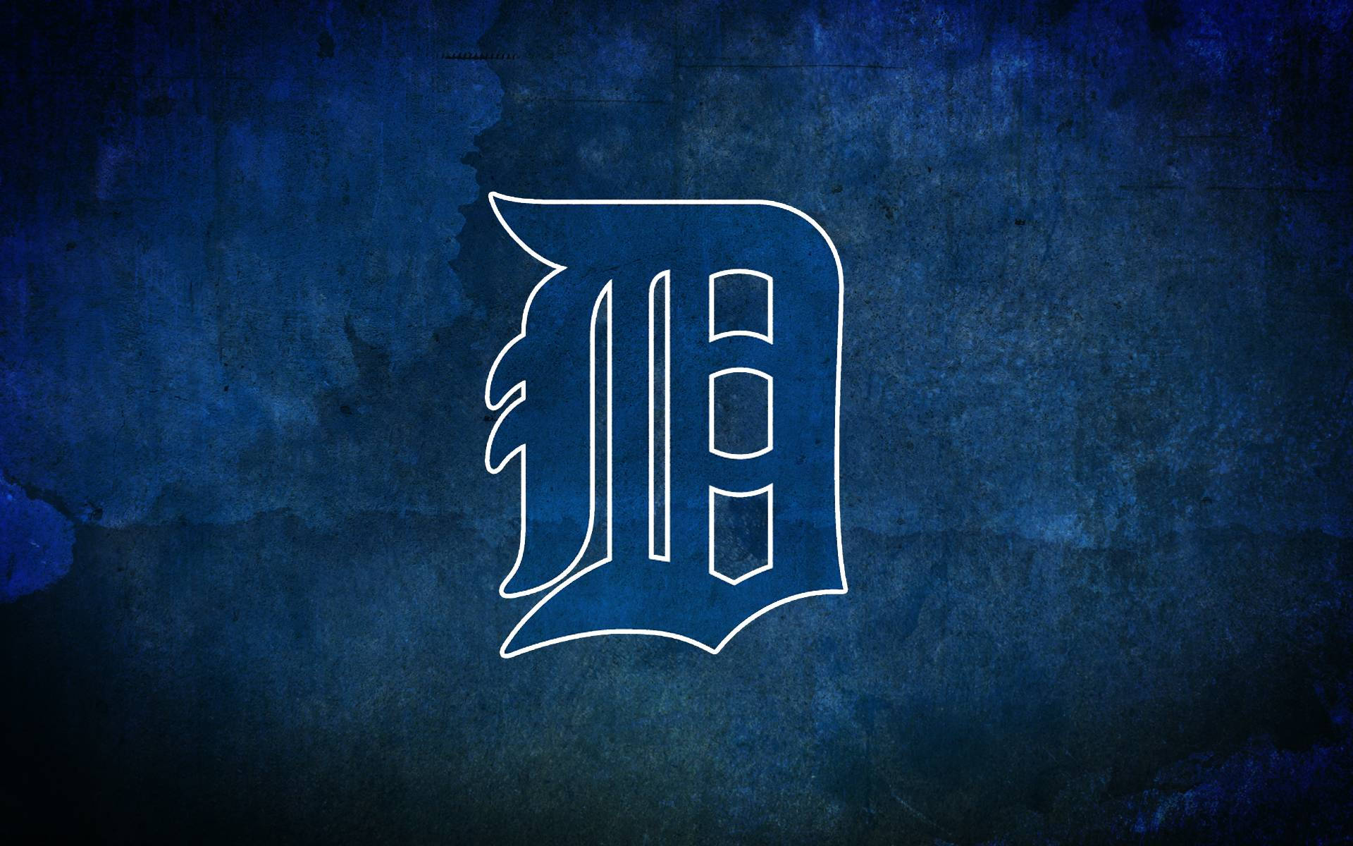 Detroit Tigers, blue, white outlined letter D logo, Full HD Desktop Wallpaper