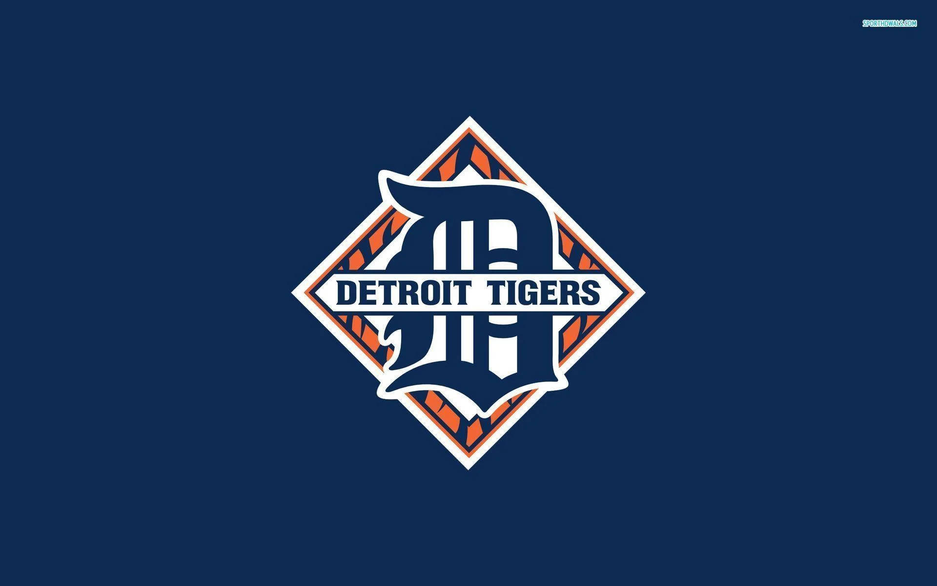 Detroit Tigers, diamond, navy blue, Full HD Desktop Wallpaper