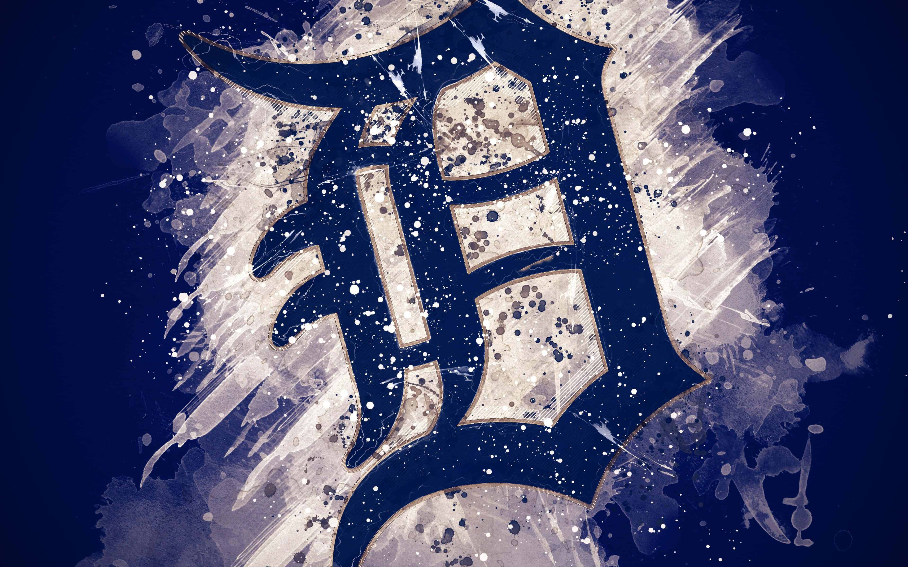 Detroit Tigers, logo, bold stylized letter D, 4K Desktop Wallpaper