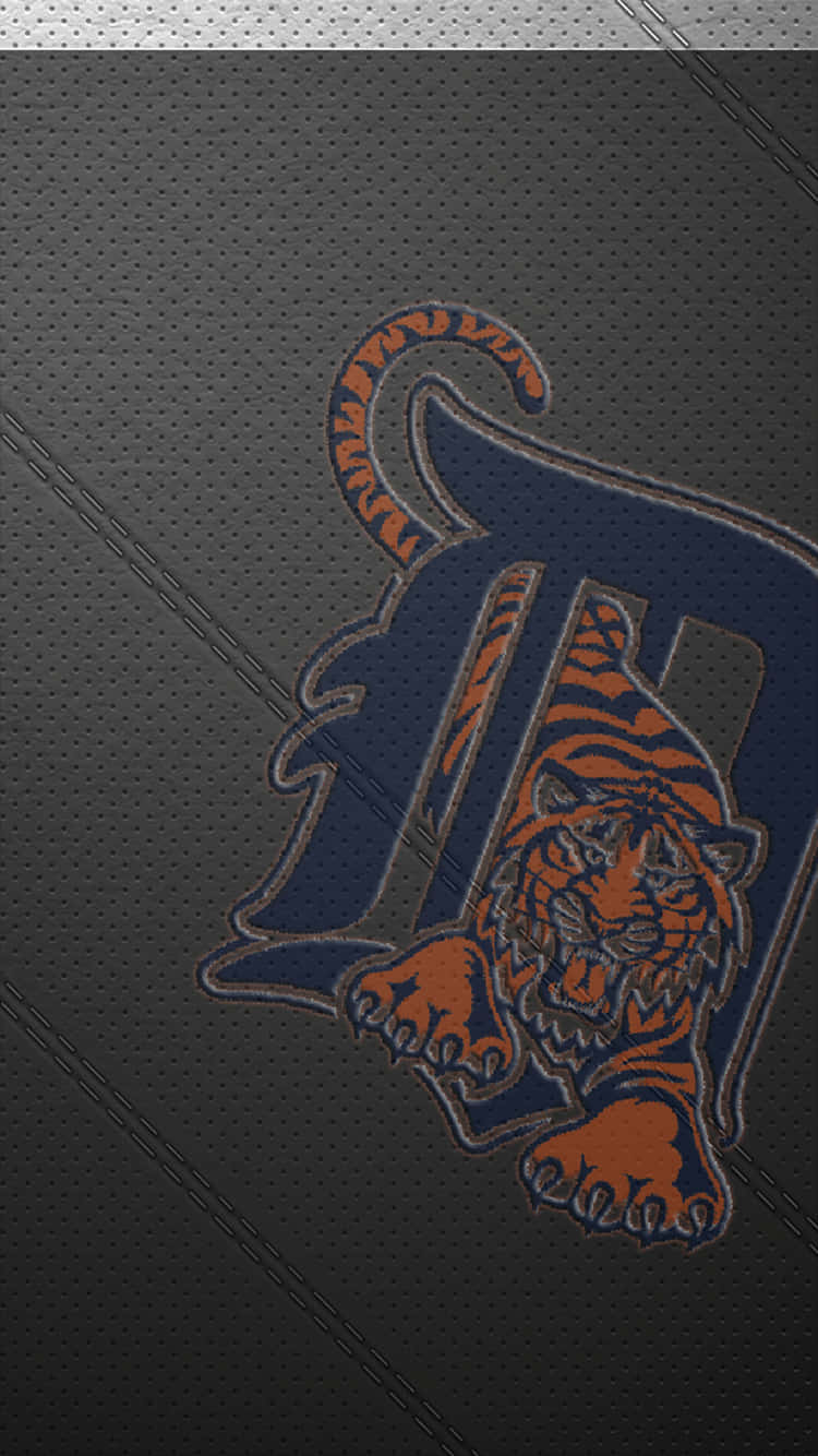 Detroit Tigers, orange tiger logo, blue outline, HD Phone Wallpaper