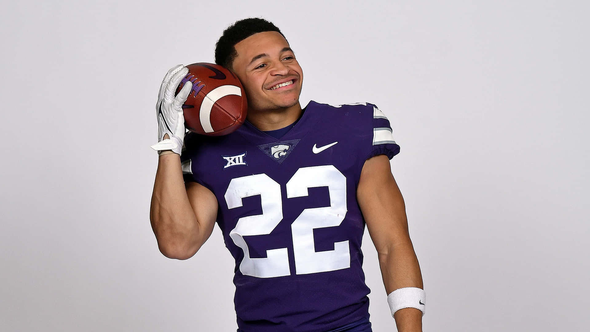 Deuce Vaughn, purple jersey, number 22, Full HD Desktop Wallpaper