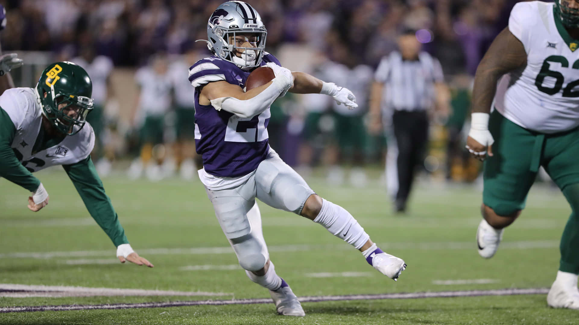 Deuce Vaughn, purple and silver, green defenders, Full HD Desktop Wallpaper