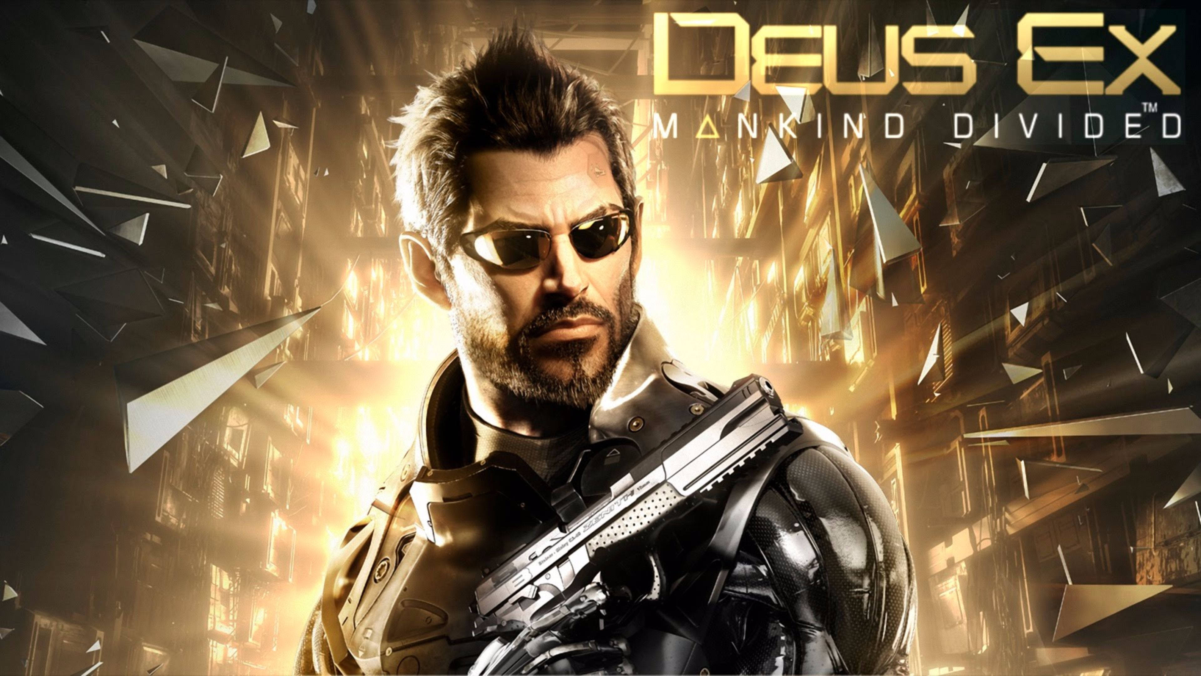 Deus Ex Mankind Divided, cyberpunk protagonist, tactical gear, 4K Desktop Wallpaper