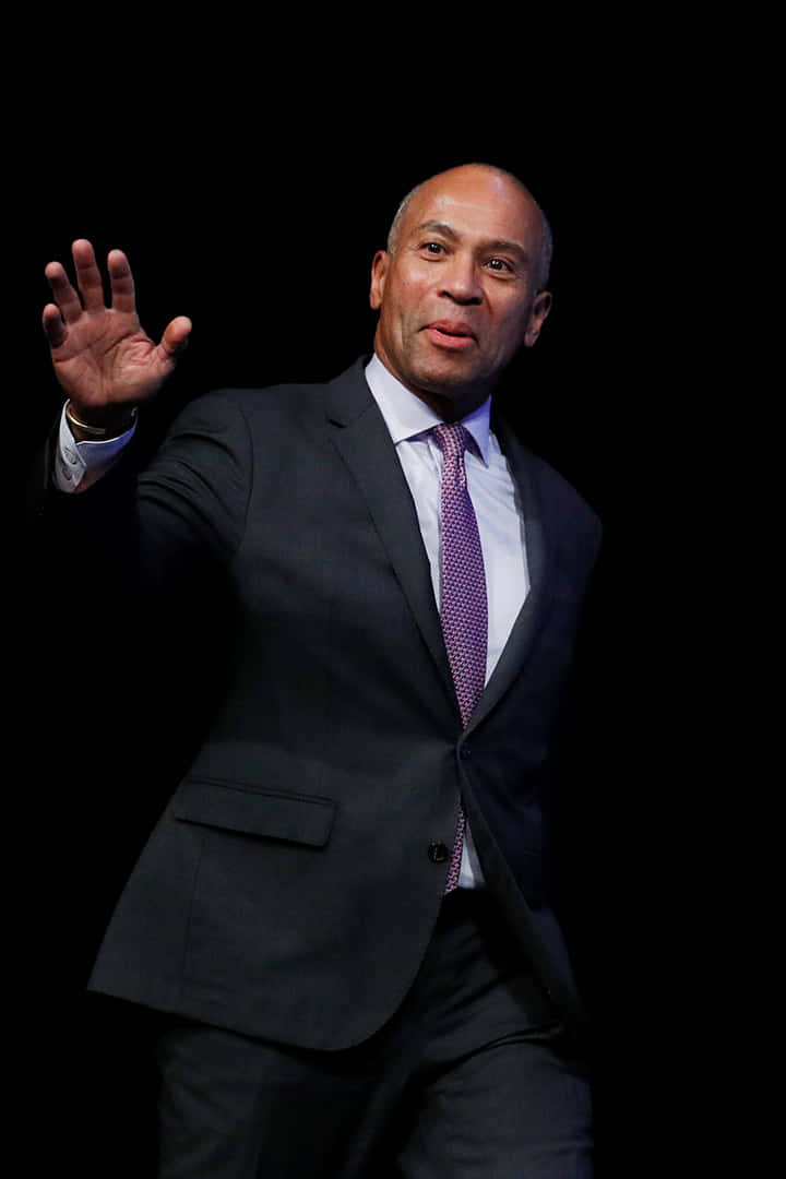 Deval Patrick, black background, dark suit, SD Phone Wallpaper