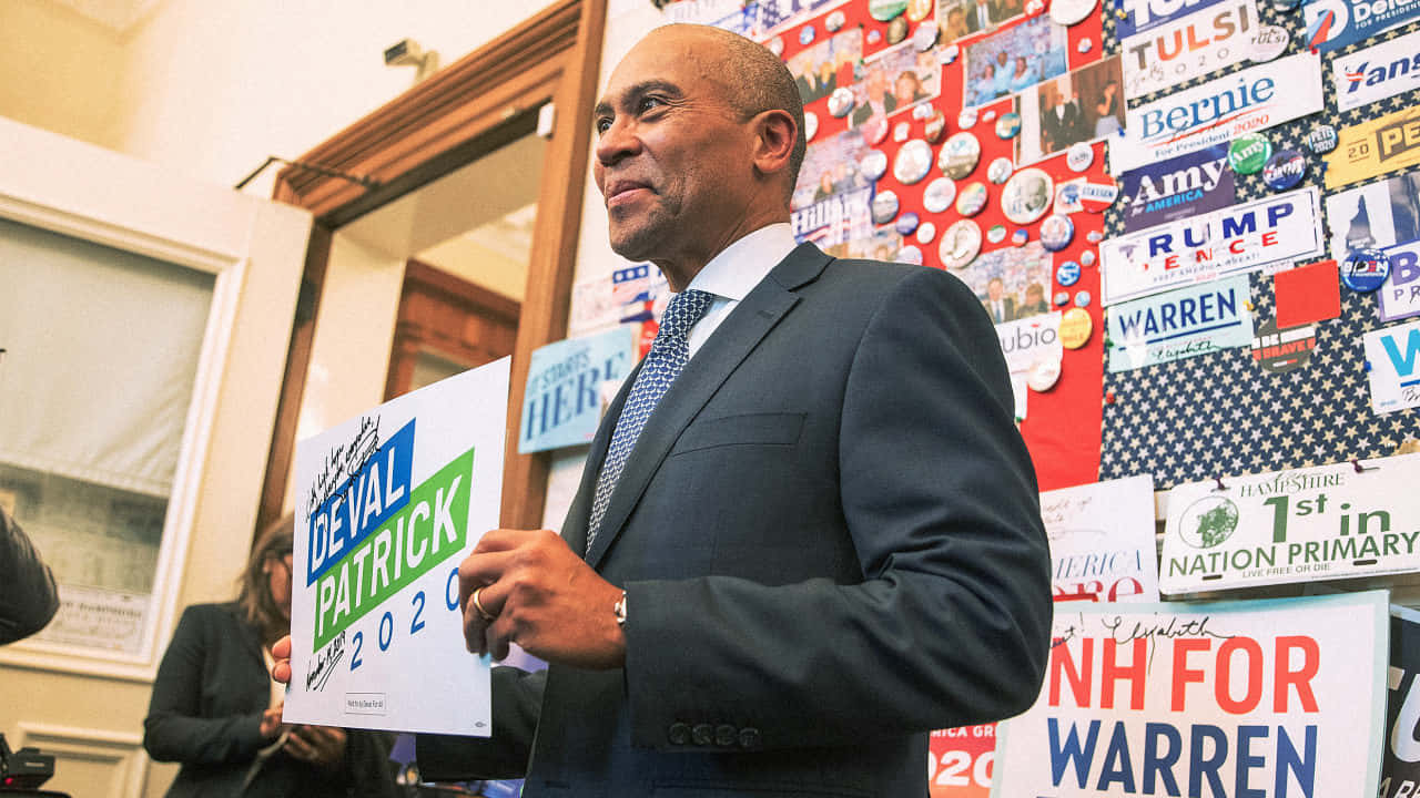 Deval Patrick 2020, suit, wall, HD Desktop Wallpaper