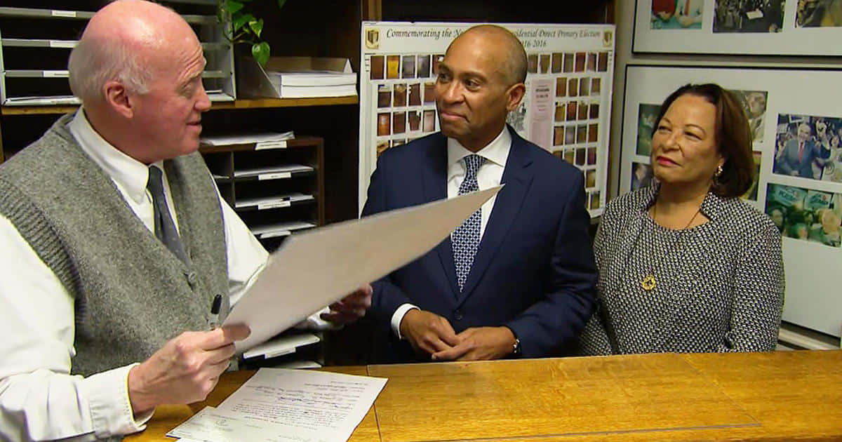 Deval Patrick, 2020 presidential race, office setting, SD Desktop Wallpaper
