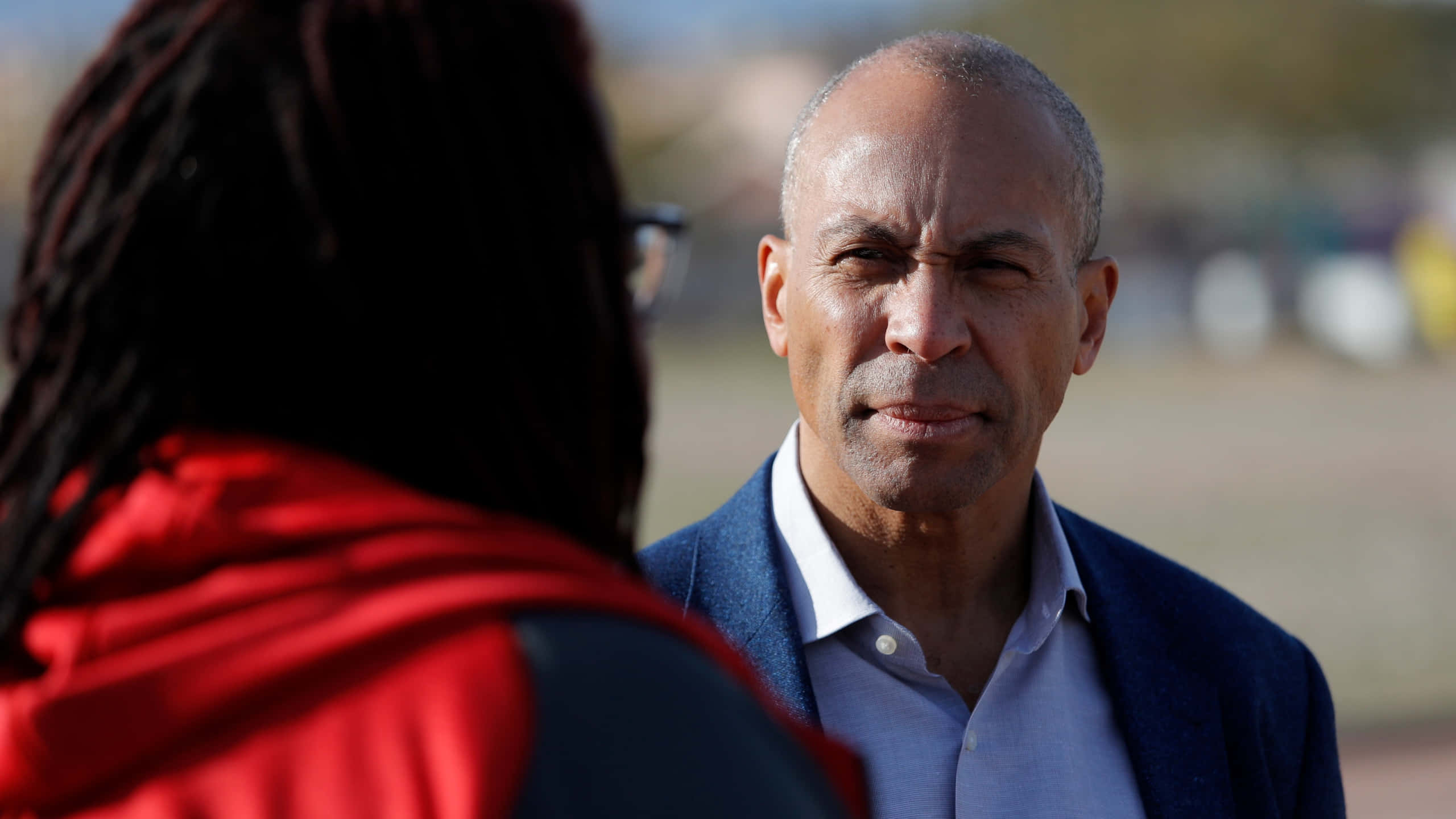 Deval Patrick, blue blazer, red hoodie, 2K Desktop Wallpaper