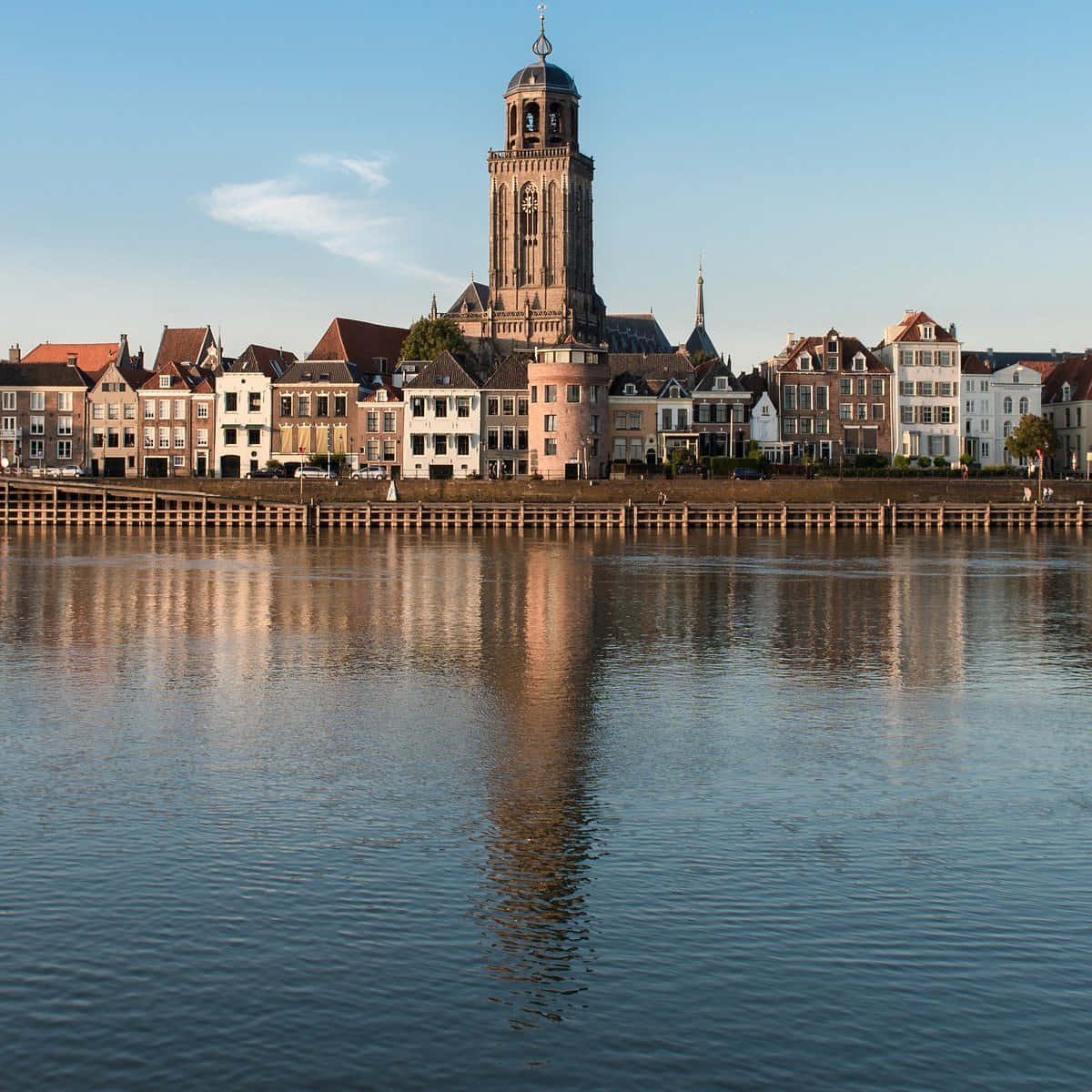 Deventer, skyline, reflection, SD Desktop Wallpaper