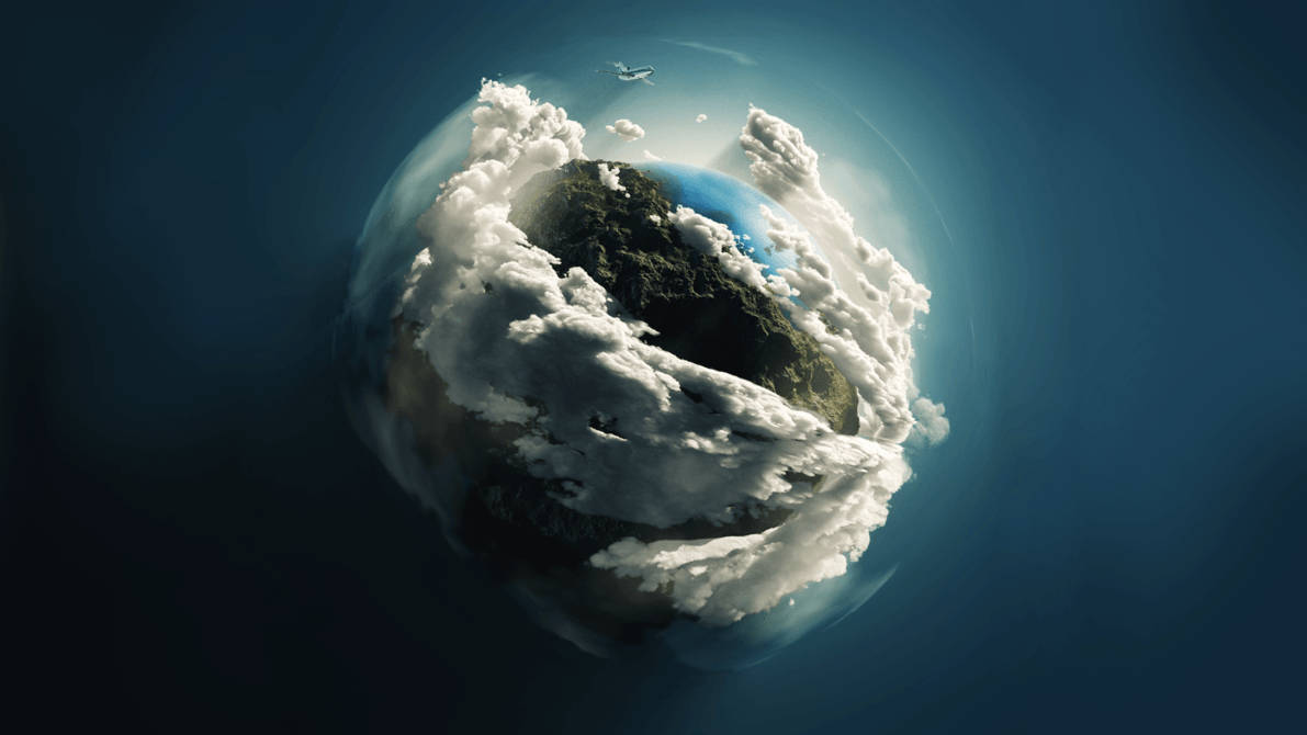 DeviantArt, Earth, swirling clouds, SD Desktop Wallpaper