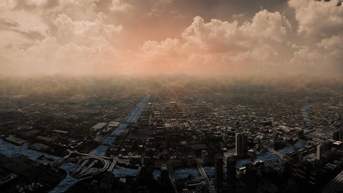 Cityscape, Clouds, Dusk, SD Desktop Wallpaper