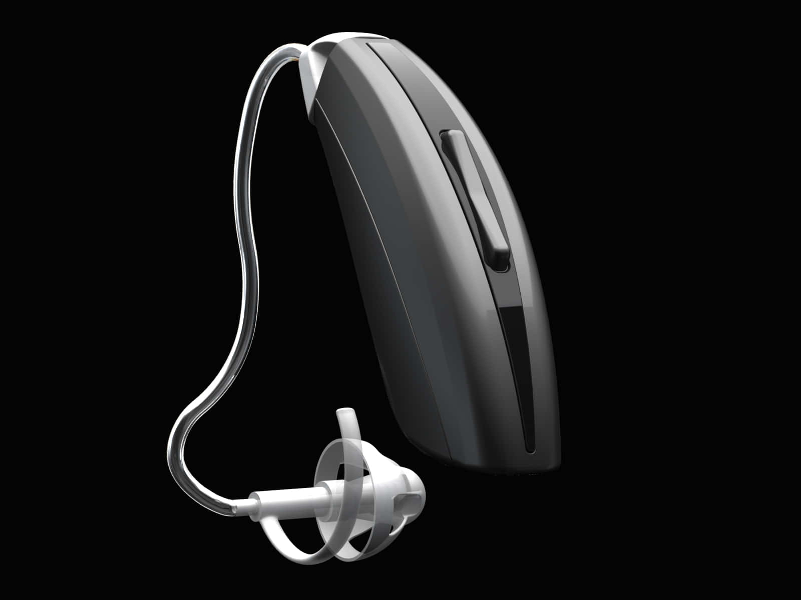 hearing aid, silver, black finish, HD Desktop Wallpaper