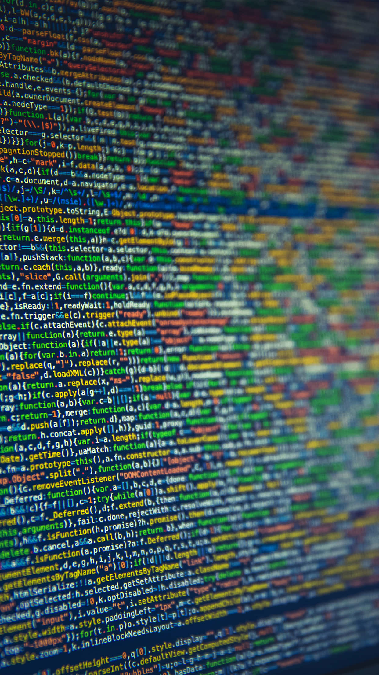 iPhone, glowing green and blue lines of code, dark screen, Full HD Phone Wallpaper