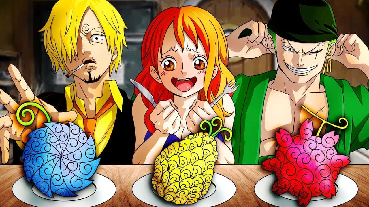 Devil Fruit, anime characters, colorful fruit, HD Desktop Wallpaper