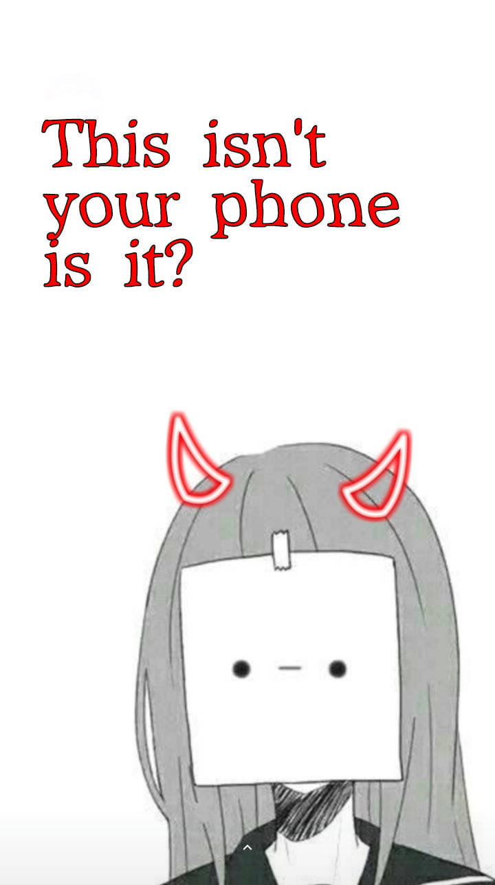 gray hair, red devil horns, white phone, HD Phone Wallpaper