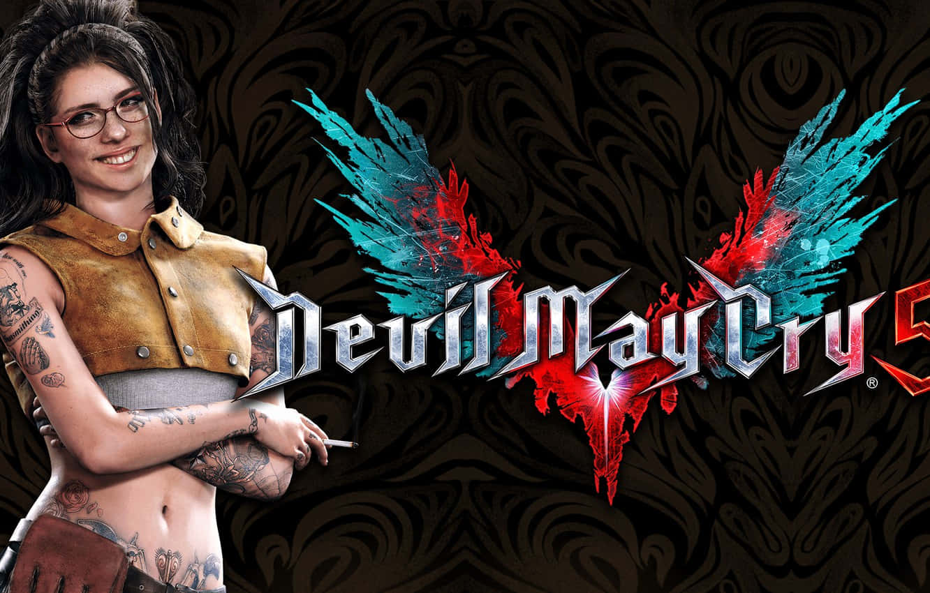 Devil May Cry 5, Devil May Cry 5 logo, red and teal wings, HD Desktop Wallpaper