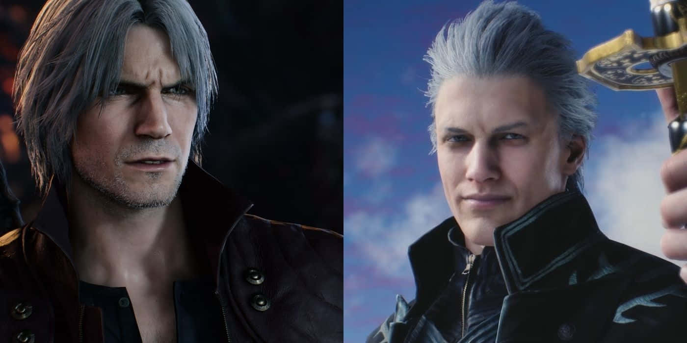 Devil May Cry, silver hair, dark coat, HD Desktop Wallpaper
