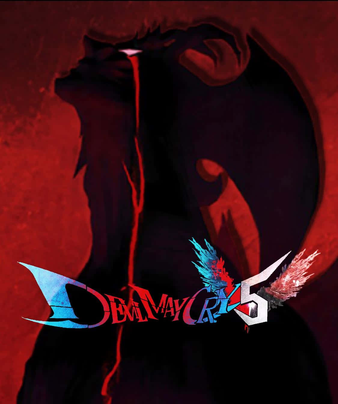 Devil May Cry 5, demonic figure, crimson liquid, HD Phone Wallpaper