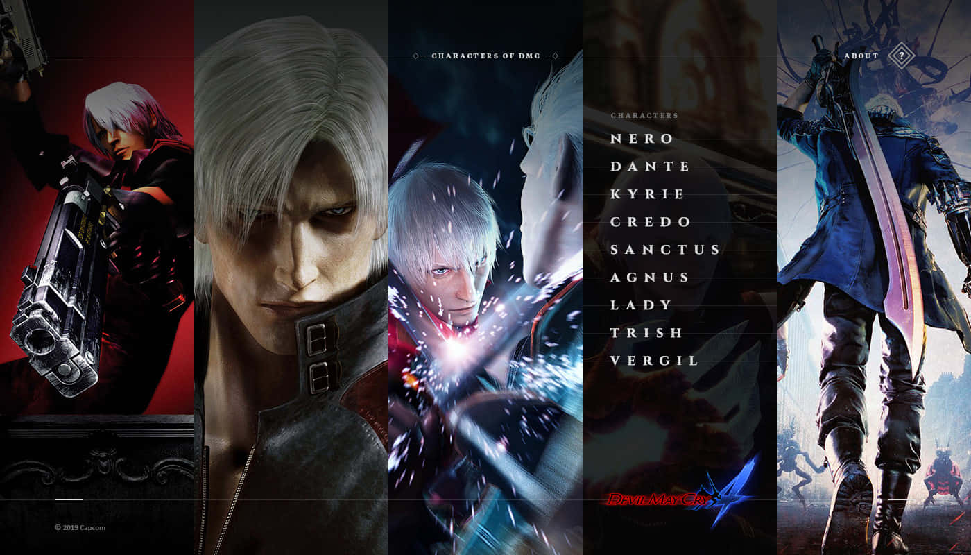 Devil May Cry, characters, cinematic collage, HD Desktop Wallpaper