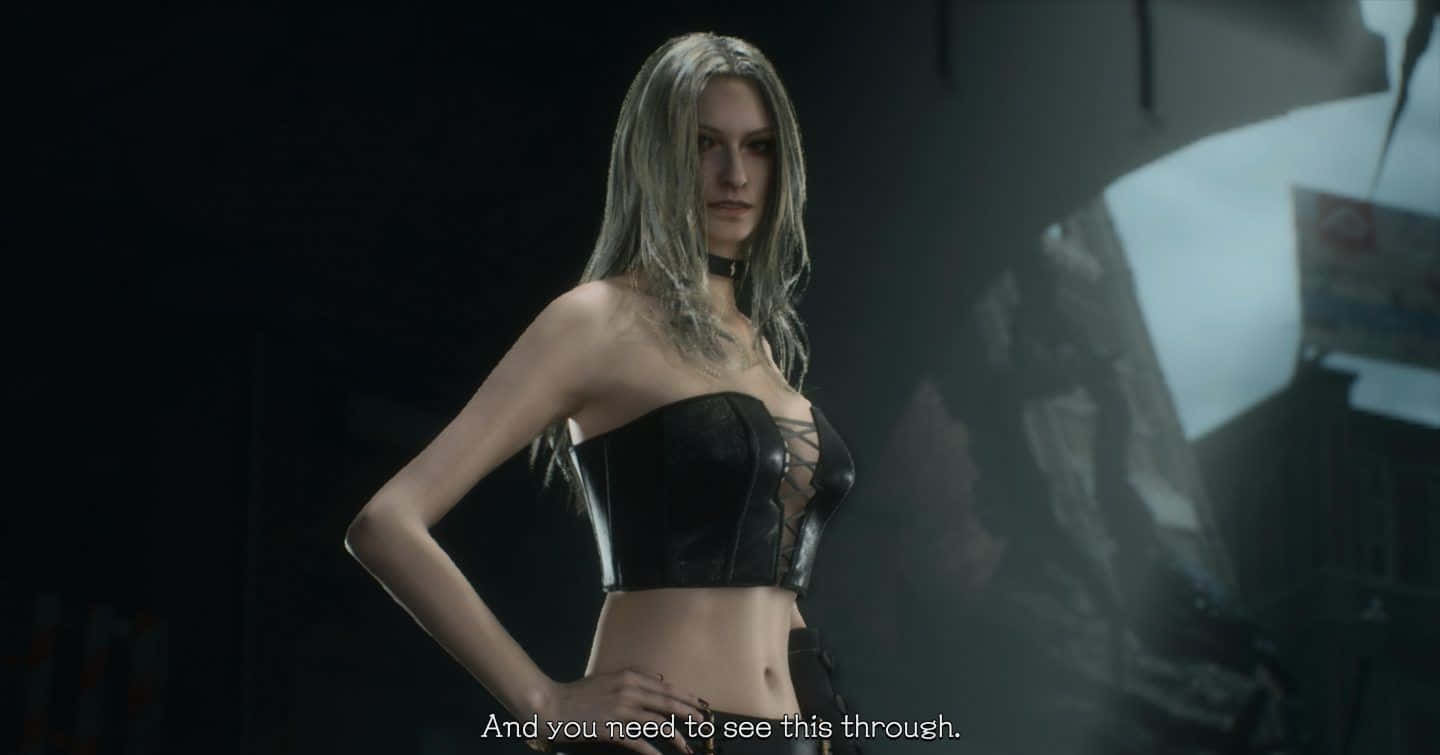 Devil May Cry, silver hair, black corset, HD Desktop Wallpaper