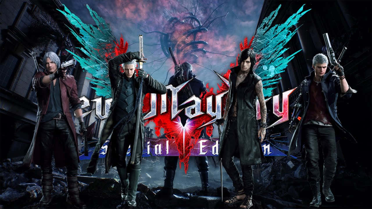 Devil May Cry, demonic hunters, ruined cityscape, HD Desktop Wallpaper