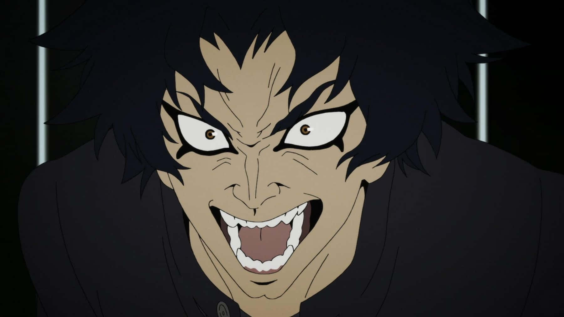 Devilman Crybaby Akira, spiky black hair, fangs, HD Desktop Wallpaper