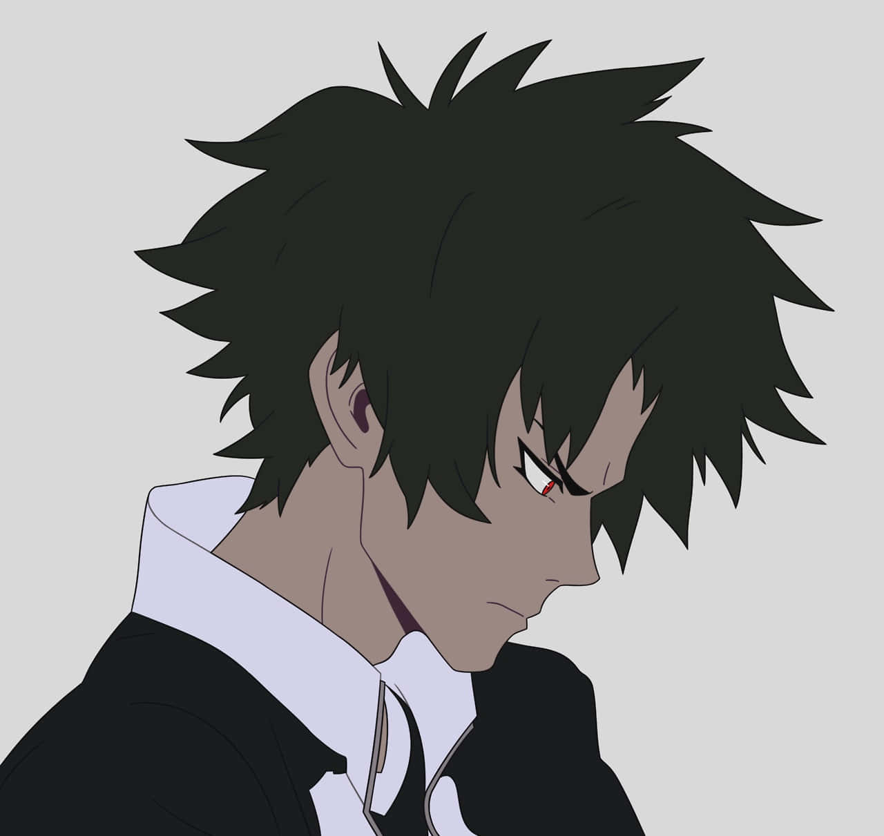 Devilman Crybaby Akira, spiky black hair, red eyes, HD Desktop Wallpaper