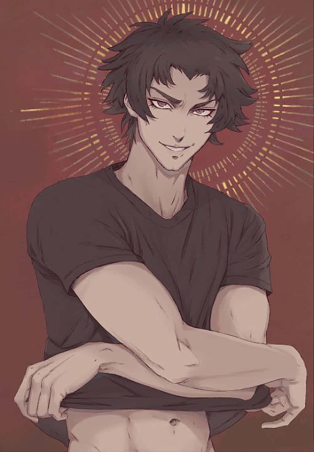 Devilman Crybaby Akira, smirk, messy black hair, HD Phone Wallpaper