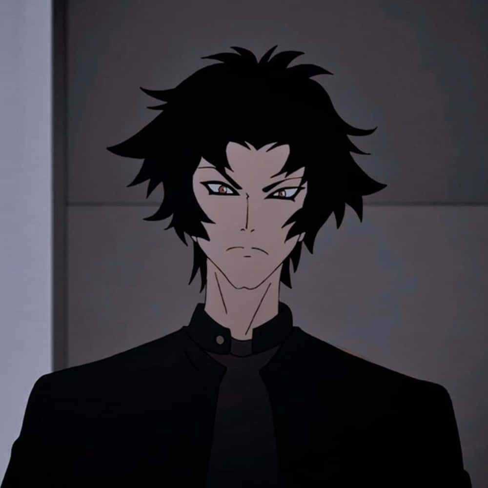 Devilman Crybaby Akira, flaming backdrop, spiky black hair, SD Desktop Wallpaper