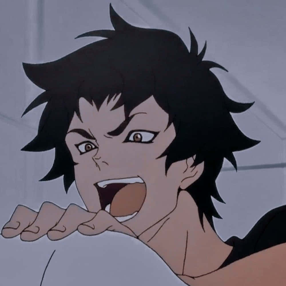 Devilman Crybaby Akira, spiky black hair, screams intensely, SD Desktop Wallpaper