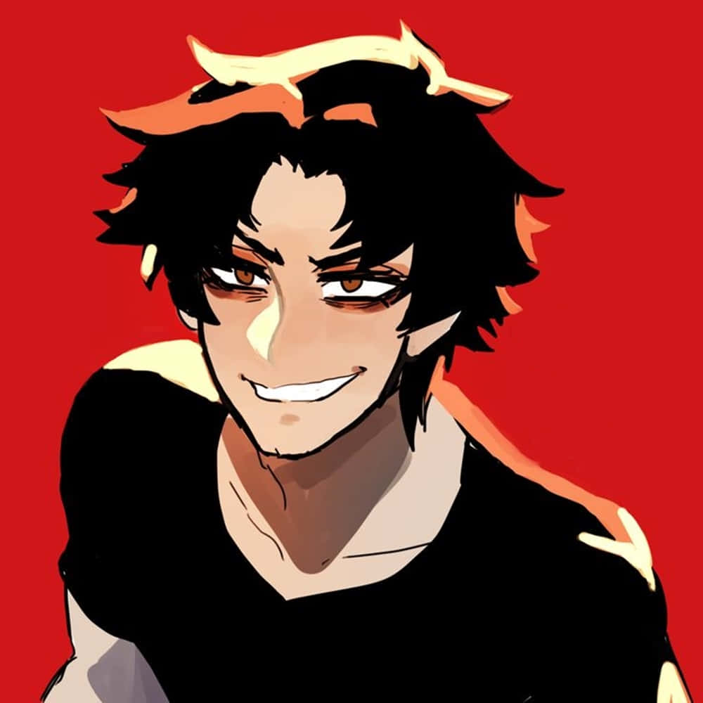 Devilman Crybaby Akira, spiky black hair, orange highlights, SD Desktop Wallpaper