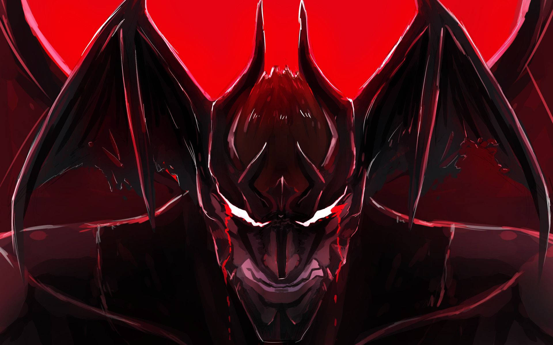 Amon, Devilman Crybaby, bat-like wings, Full HD Desktop Wallpaper